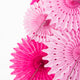 Light Pink Paper Fans or Pinwheel 3 in one pack - paperjazz