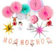 Christmas Party Decoration Set of Hanging Tissue Paper Fans Circle Paper Star - paperjazz