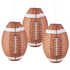 Easy Joy 3PCS 12" Football Paper Lanterns Brown Hanging Decorations for Super Bowl Birthday Party