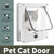 Easy Joy Whisper-Entry Cat Door Large 4-Way Lock White for Interior & Exterior(Flap Size 7