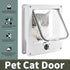 Easy Joy Whisper-Entry Cat Door Large 4-Way Lock White for Interior & Exterior(Flap Size 7" x 7.6")