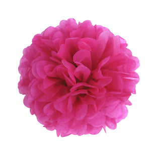 Hot Pink Tissue Paper Pompom 3 pcs in one pack - paperjazz