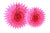 Rose Pink Hot Pink & Light Pink Fan Set 18pcs - paperjazz
