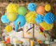 Blue Yellow  Paper Lantern Honeycomb Parrot party Decoration Kit - paperjazz