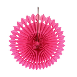 Hot Pink Paper Fans or Pinwheel 3 in one pack - paperjazz