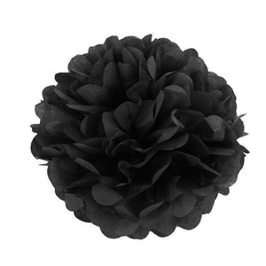 Black Tissue Paper Pompom - paperjazz