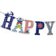 Happy Birthday Decoration Banner With Colorful Design - paperjazz
