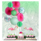 Red Fan Colorful Paper Lantern Decoration for Tropical Boho Summer Party - paperjazz